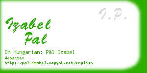izabel pal business card